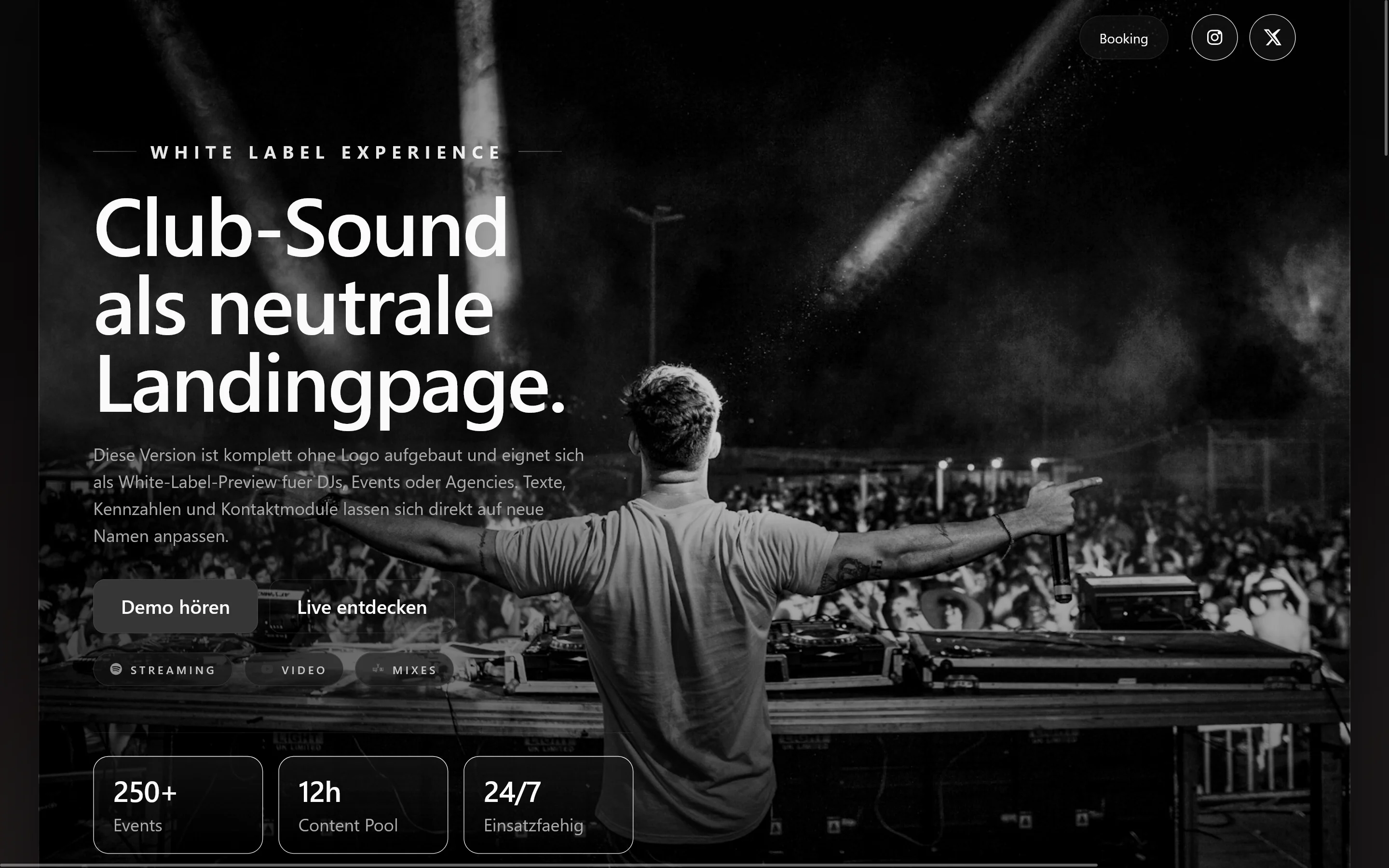 Screenshot von DJ White Label