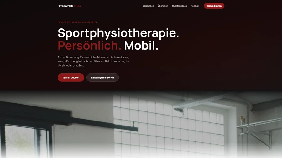 Startseite von Physio Athlete by Lea